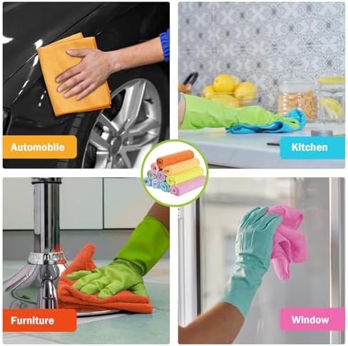 AIDEA Microfiber Cleaning Cloth, 10PK, Cleaning Rags, 11.5"×11.5" - Image 5