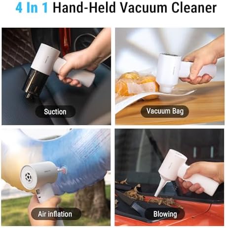Computer Keyboard Cleaner Portable Vacuum and Compressed Air Duster White - Image 6