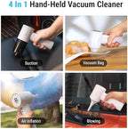 Computer Keyboard Cleaner Portable Vacuum and Compressed Air Duster White - Image 6