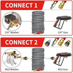 150FT Pressure Washer Hose 4200PSI Steel Braid with 3/8'' QC - Image 7