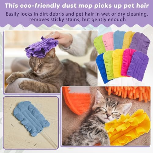 20 Pcs Reusable Duster Refills Washable Pads, Vivid Color - Image 5