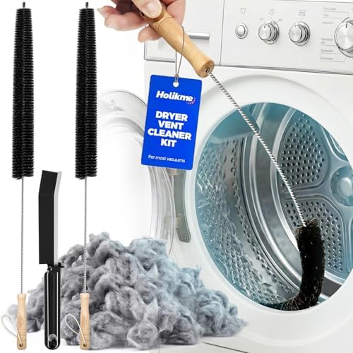 Holikme Dryer Vent Cleaner Kit, 3 Pcs Replacement Lint Brush for Vent Trap by Holikme