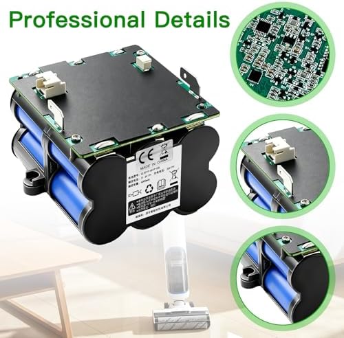 4000mAh Battery Replacement for Tineco S5 PRO 2 Floor ONE S5 iFloor S5 Breeze Wet and Dry Vacuum Cleaner 21.6V - Image 5