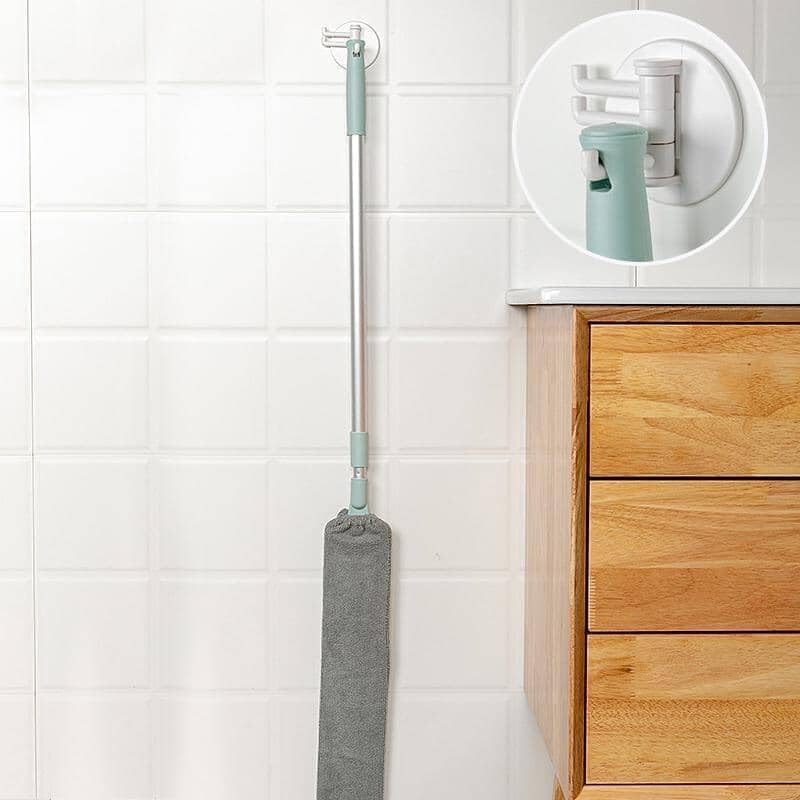 Flat Duster for Under Appliances,Retractable Gap Dust Cleaning Artifact,Bendable Microfiber Duster,Flat Duster with Extension Pole,Under Fridge Cleaning Tool (3PCS) - Image 4