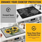 Stove Top Cover for Electric Stove,Glass Stove Top Cover, Heat Resistant Glass Cooktop Cover, Stovetop Protector, Kitchen Decor, Dish Drying Mats Cover for Ceramic Washer Top 28.5x20.5 inch - Image 4