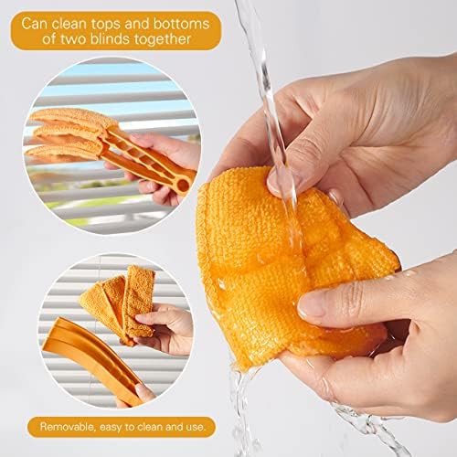 10 Pcs Venetian Window Blind Cleaner Duster Tool Set, Mini Blind Cleaner Duster Brush, Hand Held Air Conditioner Shutters Duster, Dirt Cleaner for Blind, Fan, Air Conditioner, Window Groove Gap(Green) - Image 4