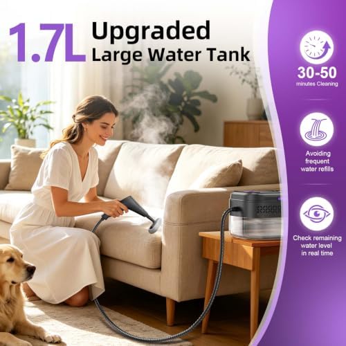 Steam Cleaner, 9s Heat-Up 248℉ Steam Cleaner for Home 19pcs Accessories - Image 5