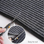 Commercial Entrance Mat 4' x 16.4' Runner Rugs, Non‑Slip Rubber Backing Indoor Outdoor Carpet Runner, Heavy Duty Floor Mat for Entryway Hallway Kitchen Garage Patio Balcony Office, Grey - Image 4