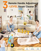 GLAMMAGIC Steam Cleaner with Mop, 3 Level Adjustable Handle, 25 Accessories - Image 2