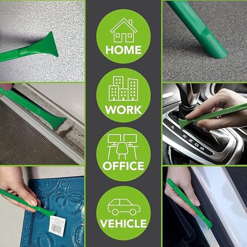Scrigit Scraper Wide Blade No-Scratch Plastic Scraper Tool, 3 Pack - The Handy Multi-Use Scraping Tool for Removing Food, Labels, Stickers, Paint, Grease -Easy to Hold, Reaches Tight Spaces & Crevices - Image 6
