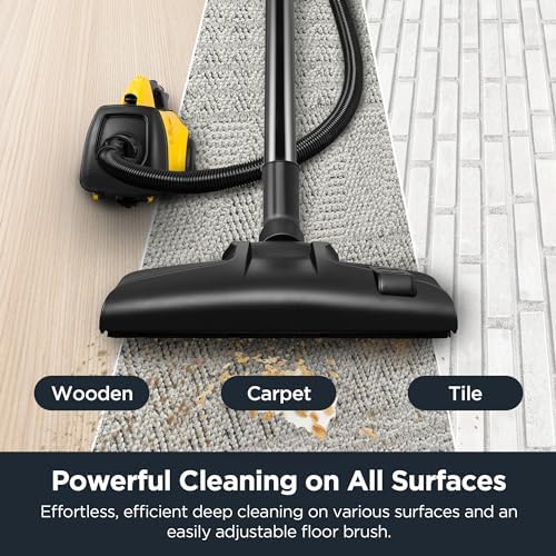 Eureka 3670M Canister Cleaner, Lightweight Powerful Vacuum for Carpets and Hard Floors, w/ 5bags,Yellow - Image 5