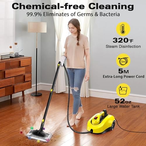 TVD 5 Bar 320°F Steam Cleaner for Home, Bathroom, Kitchen, Floor & Grout - Image 2