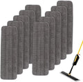 Replacement Mop Pads Fit for Rubbermaid Commercial 18" and 17" Mops - 10 Pack Wet & Dry Commercial Cleaning Reusable Refills Fit for Any Microfiber Flat Mop System 18" and 17" - Gray by BeiLan