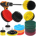 Drill Brush Attachments 20 PCS Scrub Pads & Sponge Power Scrubber Brush with Extend Long Rod All Purpose for Grout, Bathroom Surface, Sinks, Corner, Car Detailing, Carpet, Floor, Laundry Room Cleaning by TOPULORS