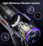 90Mins Cordless Vacuum Cleaner,Upgraded 650W 55KPA Cordless Stick Vacuum with Smart Display,1.8L Cup,V-Shaped Anti-Tangle Brush,Wall Mount Charging,Self-Standing Vacuum Cleaners for Home,Floor,Carpet - Image 5