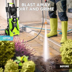5000 PSI Adjustable Electric Pressure Washer, 2026 New Power Washer Pressure Adjustable (2500PSI-5000PSI) with 23ft Hose, 4 Nozzle and Detergent Tank for Cars, GFCI Protection, Upgraded Green - Image 5