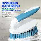 Holikme Cleaning Brush Set for Household Use, Scrub Brush, Kitchen Brush, Tile Lines Brush for Bathroom, Floor, Tub, Shower and Kitchen Surface (Blue) - Image 2