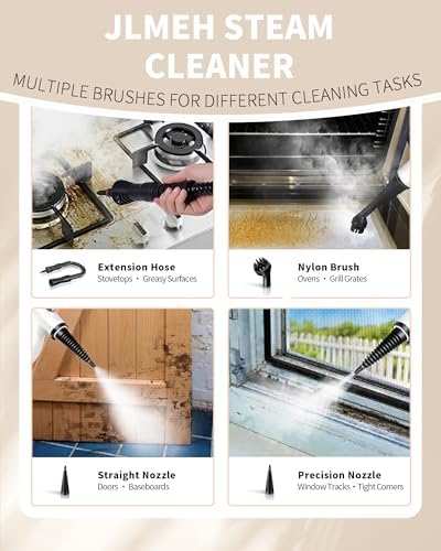 Pressurized Handheld Steam Cleaner for home with 12pcs Accessories&Safety Lock – Multi-Surface Natural Deep Steamer for Cleaning Car, Furniture, Floor, Upholstery, Tile, Grout, Windows - Image 3
