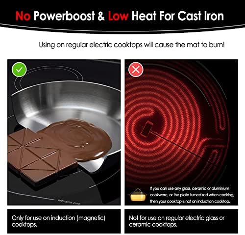 KitchenRaku Large Translucent Induction Cooktop Protector Mat, 20.4x30.7in - Image 3