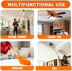 SISUPASSIE 24FT Duster Cleaner Kit, Dusters for Cleaning with Extension Pole, Baseboard & Wall and Window Cleaner Mop for Fan Blades, High Ceiling and Cobweb - Image 4