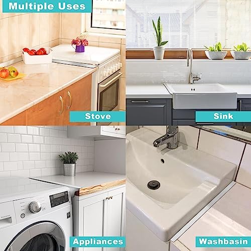 Stove Gap Covers - Stainless Steel, Kitchen Stove Counter Gap Cover Oven Gap Cover, Heat Resistant & Easy to Clean Stove Gap Filler, Upgraded Wider Top Suitable for Wider Stove & Counter Gaps (23.5") - Image 6