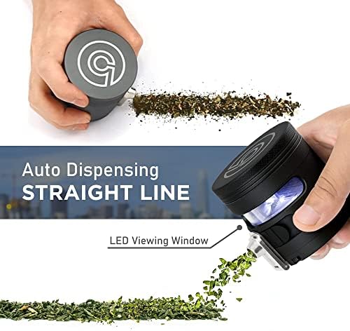 Cloudious9 - Tectonic9 Herb Grinder Automatic Electric Herbal Spice Dispenser Large 2.5" Aluminum Alloy (Grey), For Home & Kitchen Only - Image 6