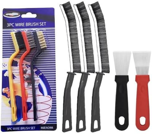Crevice Cleaning Brush, Hard Bristle 8 Pcs Cleaning Tools Set for Home, Detail Cleaning Brush for Tight Spaces, Bathroom Tiles, Kitchen, Car & Grout Lines by Unknown