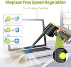 Compressed Air Duster, Electric Air Duster, Handheld Cordless Air Duster, Stepless Speed Motor, 6000mAh Rechargeable Air Blower, Type-C Fast Charge, for Computer, Keyboard, Pet House… - Image 4