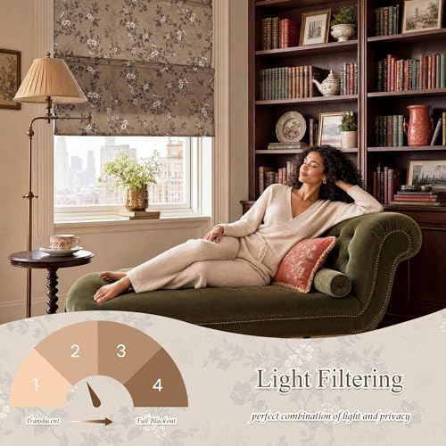 StangH Khaki Cordless Roman Shades for Windows, W36 x L64, 1 Panel - Image 6