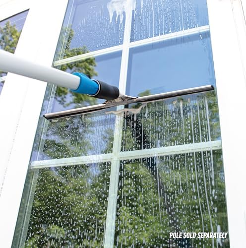 Unger Connect and Clean 16” Performance Window and Glass Cleaning Squeegee with Replacement Rubber, Cleaning Supplies, Heavy Duty Household Cleaner Tools with Streak-Free Results - Image 6