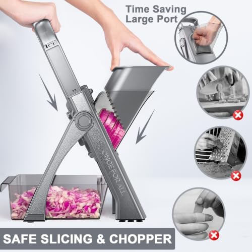 SupMaKin Safe Mandoline Slicer Plus for Kitchen, Vegetable Slicer & Chopper - Image 5