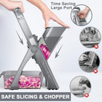 SupMaKin Safe Mandoline Slicer Plus for Kitchen, Vegetable Slicer & Chopper - Image 5