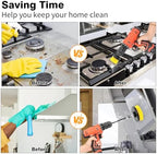 22 Pcs Drill Attachments Set, Scrub Pads & Sponge & Wire Brush, Power Scrubber with Extend Long Attachment, Drill Scrubber Brush Kit for Bathroom, Floor, Car, Grout - Image 2