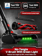 Cordless Vacuum Cleaner for Milwaukee Battery, 45KPA 400W Vacuum Cleaners for Home, Self-Standing Stick Vac w/ LED Display, Anti-Tangle Lightweight Vacuum for Carpet, Floor, Car(Battery Not Included) - Image 5