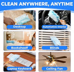 100 Pack Duster Refills Only, Microfiber Replacement Heads for Blinds, Blue - Image 6
