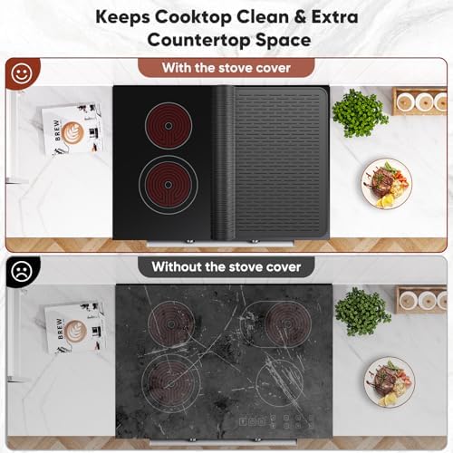 Stove Top Covers for Electric Stove, Glass Cooktop Protector 28''L x 20''W - Image 3