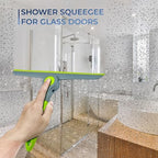 DSV Standard 10" Heavy Duty Green, Grey Window Cleaning Squeegee, Handheld Squeegee for Glass Doors, Windows, Car Windshields & More - Image 4