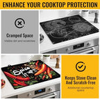 Stove Top Cover for Electric Stove,Glass Stove Top Cover, Heat Resistant Glass Cooktop Cover, Stovetop Protector, Kitchen Decor, Dish Drying Mats Cover for Ceramic Washer Top 28.5x20.5 inch - Image 4