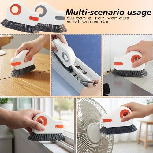 2pcs 2 in 1 Groove Cleaning Brush, Easy to Store Window Track Cleaning Tools, Multifunction Window Track Cleaner, Track Cleaning Tools Suitable for Sliding Door Tracks, Shutter Door Window Track - Image 5