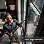 Telescopic 2‑in‑1 Window & Shower Squeegee with Scrubbing Pad - Image 6