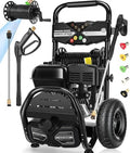 Gas Powered Pressure Washer 4200PSI Gas Power Washer 4.0GPM 212CC Commercial High Pressure Washer w/ 32ft Hose,Spray Gun,Extension Wand,5 Quick Connect Nozzle,Copper Pump (Black) by Steupoek