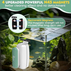 AQQA Magnetic Aquarium Glass Cleaner L,Floating Fish Tank Algae Scraper - Image 2