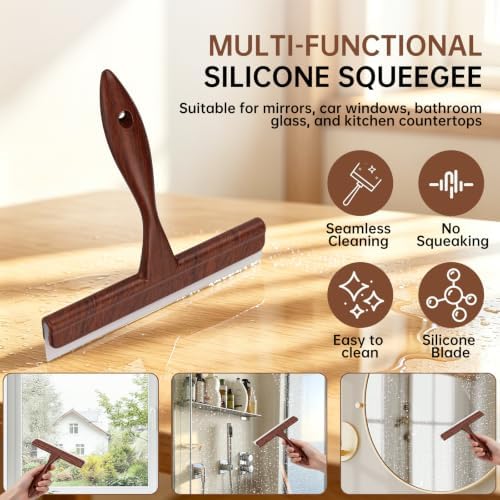 2Pack Silicone Squeegee for Shower Glass Door, Small Squeegee for Window - Image 5