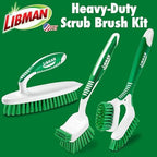 Libman Heavy Duty Scrub Brush Kit for Tub, Tile & Grout, 3 Brush Styles - Image 2