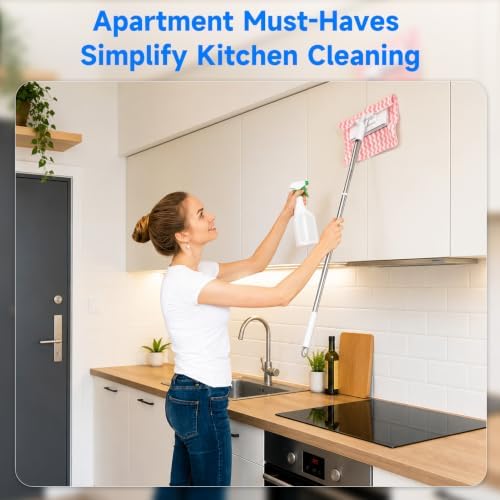Multi-Purpose Mini Dust Mop, 39" Lightweight Small Kitchen Cleaning Tool - Image 2