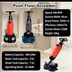 Multi-Functional Floor Buffer Polisher Machine, Commercial Floor Washer Dual Brush, 13000 Sqft/H, with 18" Cleaning Width, Efficient Cleaning for Home and Commercial Spaces - Image 6