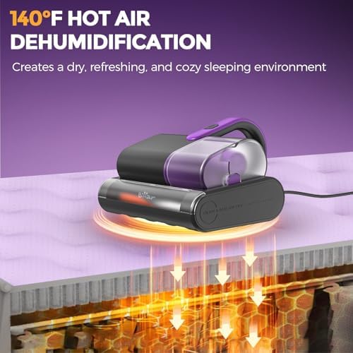 Bear Mattress Vacuum Cleaner, Bed Vacuum Cleaner with 253.7nm UV-C Light, 140°F Heat, HEPA Filter, 15Kpa Strong Suction Versatile Handheld Vacuums for Bed, Sofa, Couch, Dust & Pet Hair(Corded) - Image 6