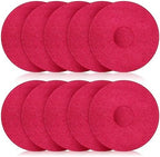 Teenyyou 10 Pcs 12" Cleaning Orbiter Pads Commercial Floor Buffer Pads Hardwood Floor Maintenance Scrubber Polisher Cleaning and Stripping for Orbiter Machine (Red) by Teenyyou
