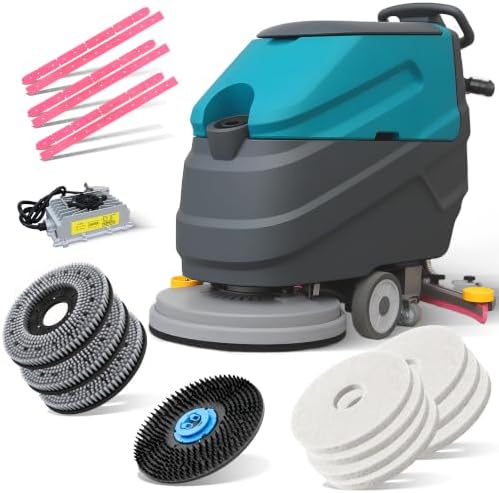 T382 22" Walk-Behind Commercial Floor Scrubber Machine,Large Tank by PURILITZS