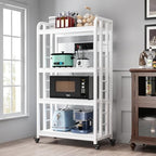 Bakers Rack with Power Outlet ，4-Tier Kitchen Baker's Rack,Microwave Cart - Image 6